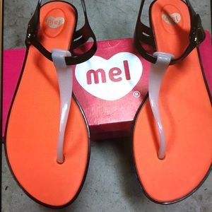 Mel Dreamed By Melissa Nude Scented summer beach flat jelly sandals